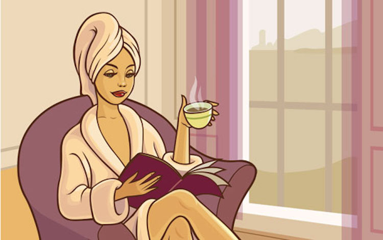 me-time lady tea cup
